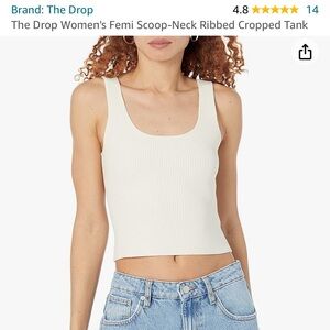 NWT the drop white tank size small